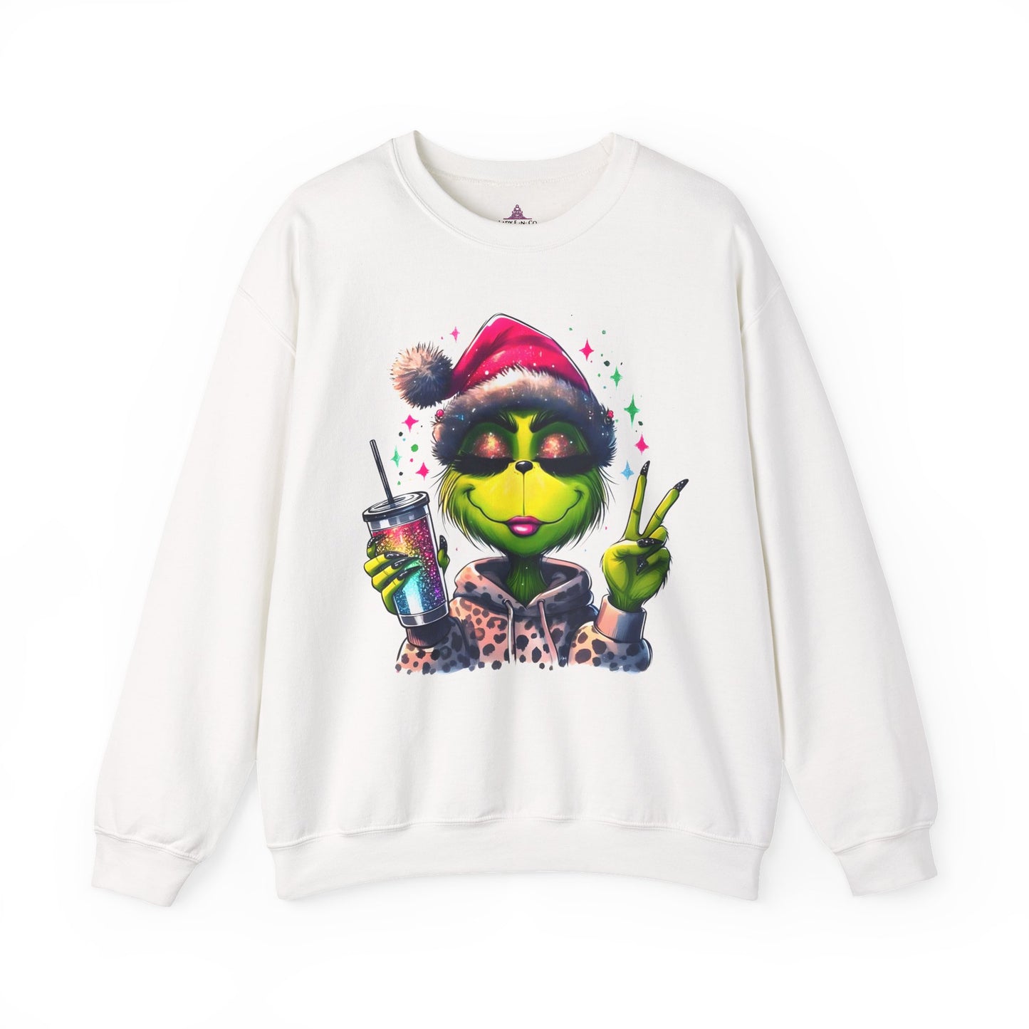Lady Grinch Christmas Crewneck Sweatshirt