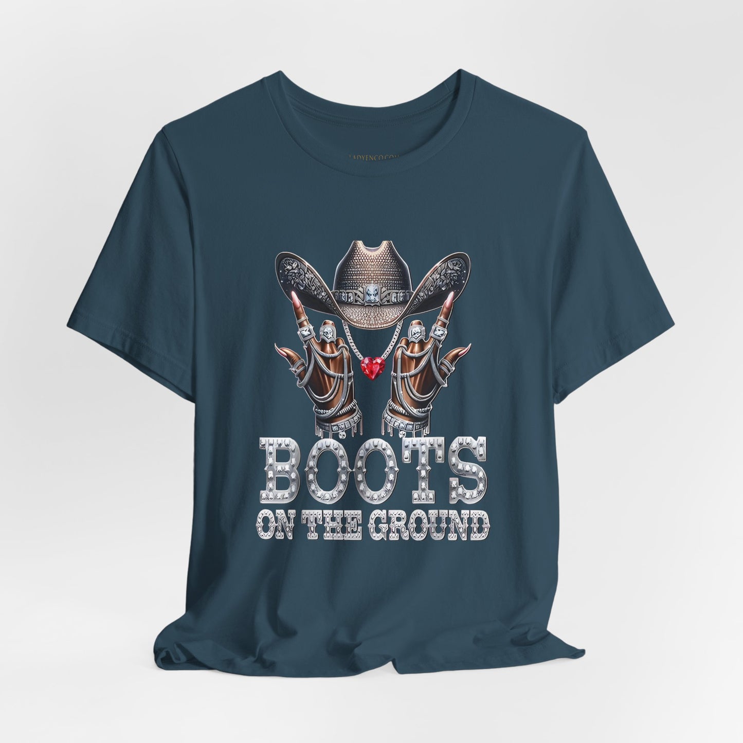 Cowboy Tee | "Boots on the Ground" Design | Perfect Gift for Country Music Lovers, Western Fashion, Casual Wear, [...]