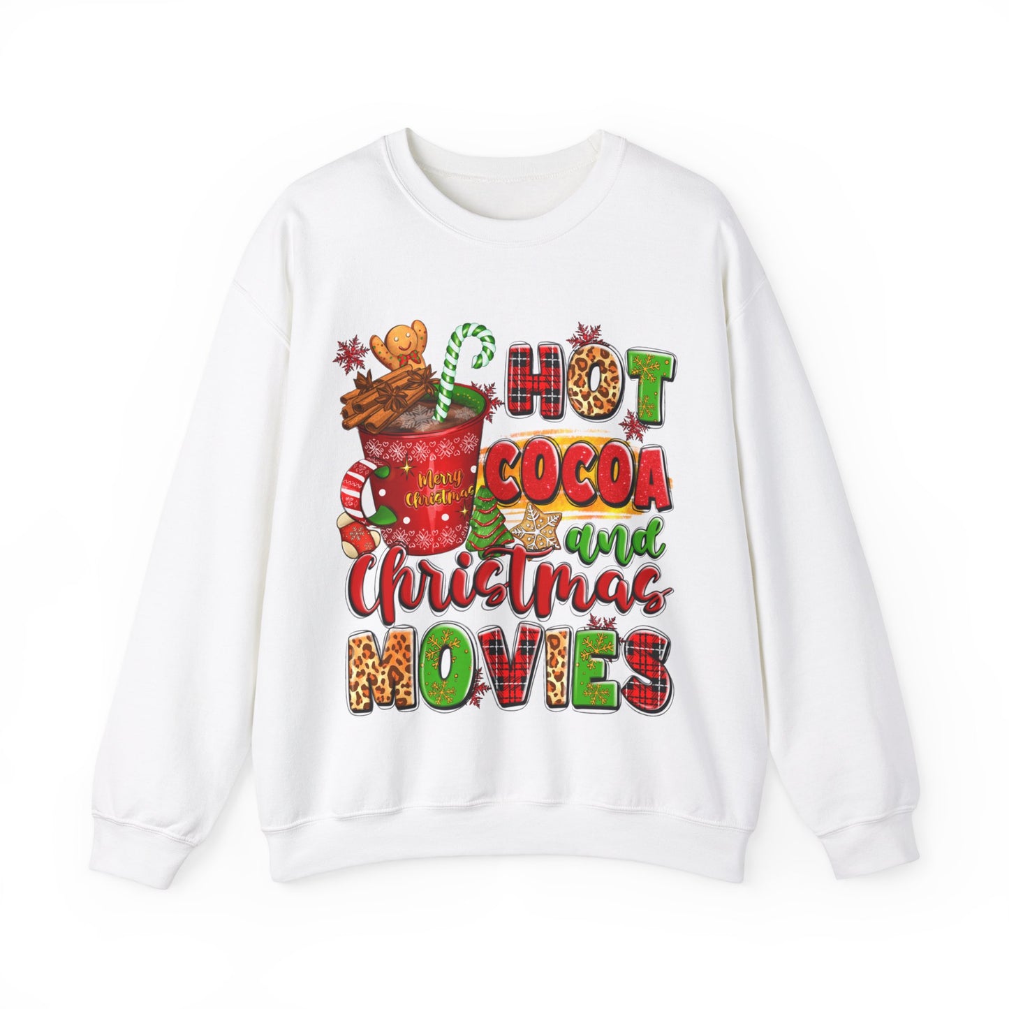 Hot Cocoa and Christmas Movies Unisex Heavy Blend™ Crewneck Sweatshirt