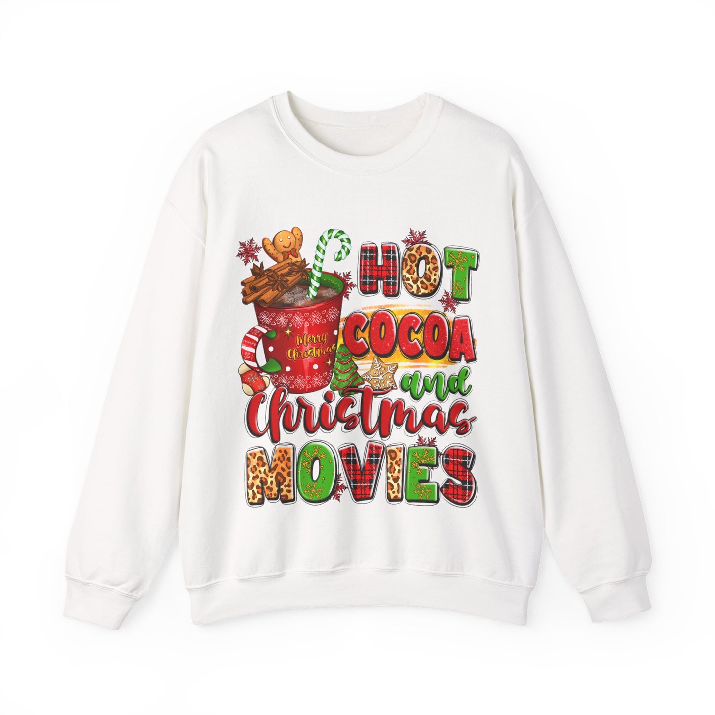 Hot Cocoa and Christmas Movies Unisex Heavy Blend™ Crewneck Sweatshirt