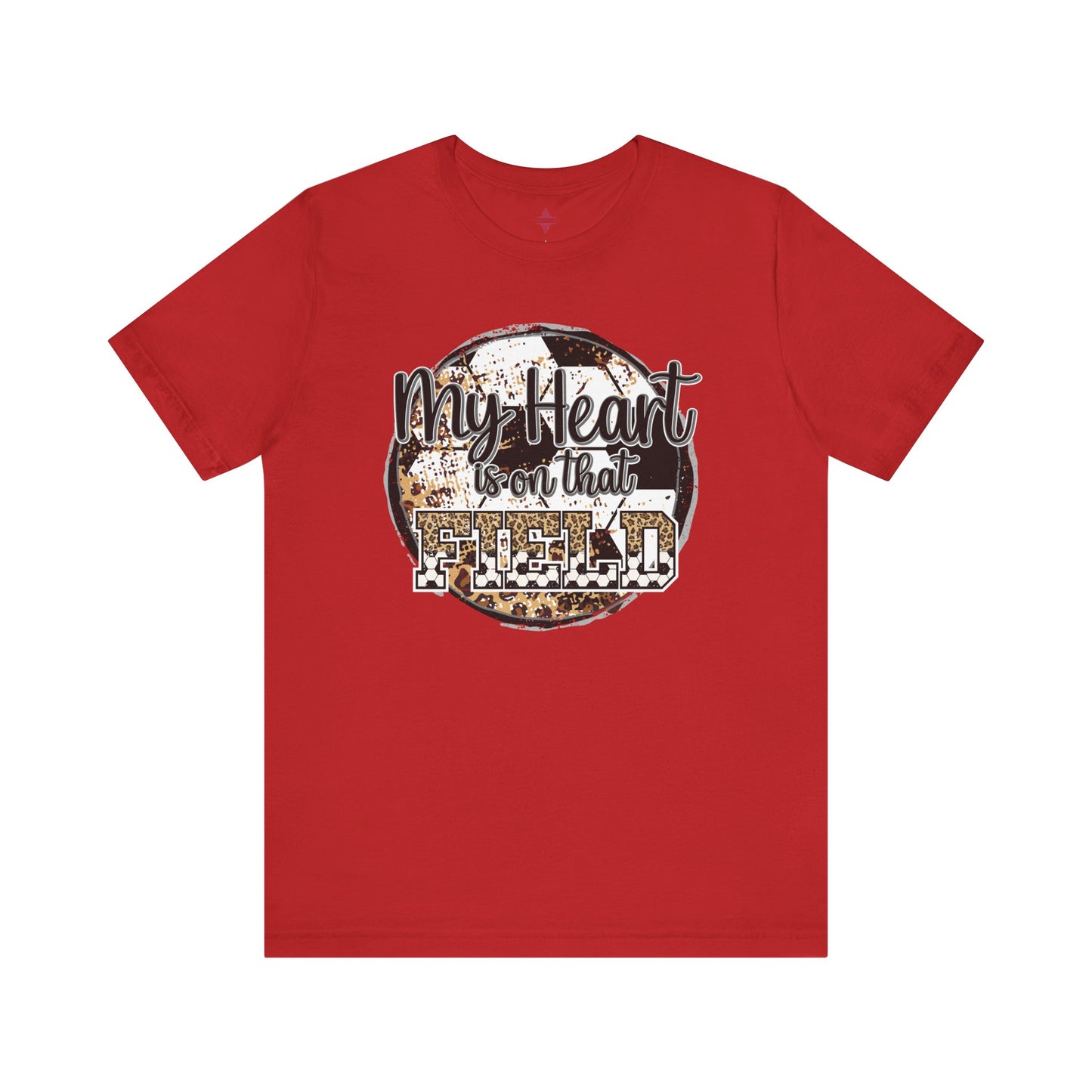 Soccer Mom Tshirt with message My Heart is on that field