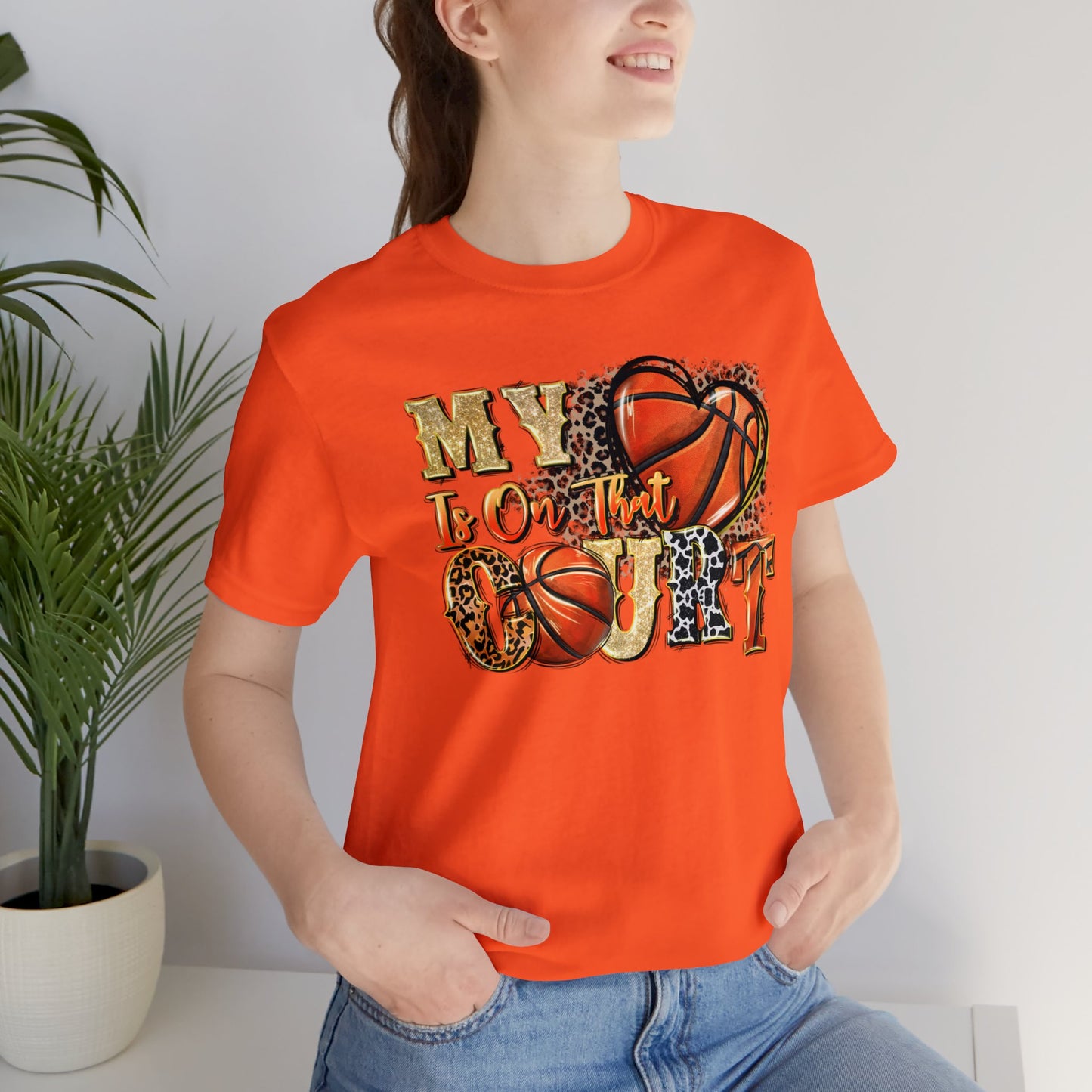 My Heart is on that Court Basketball Tshirt