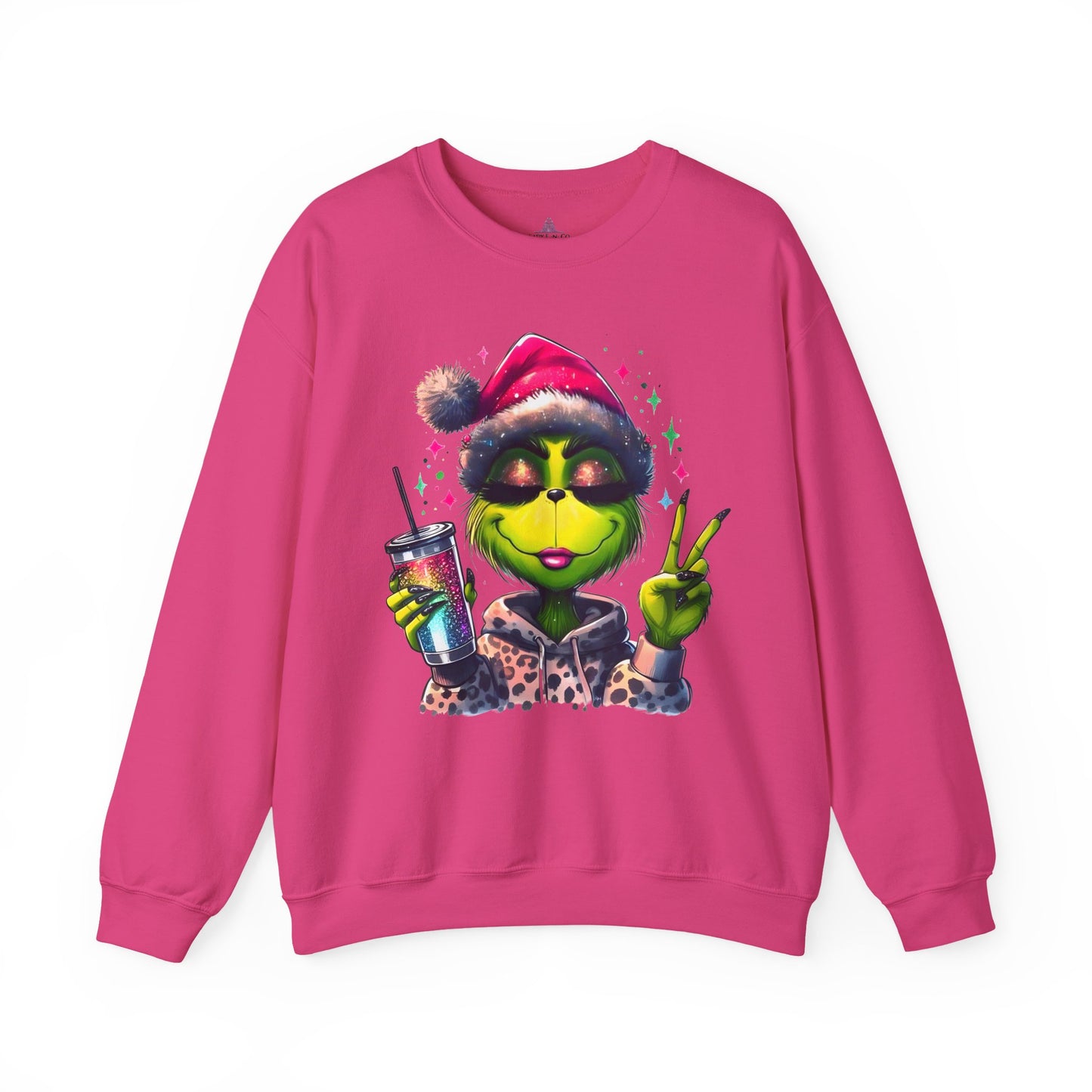 Lady Grinch Christmas Crewneck Sweatshirt