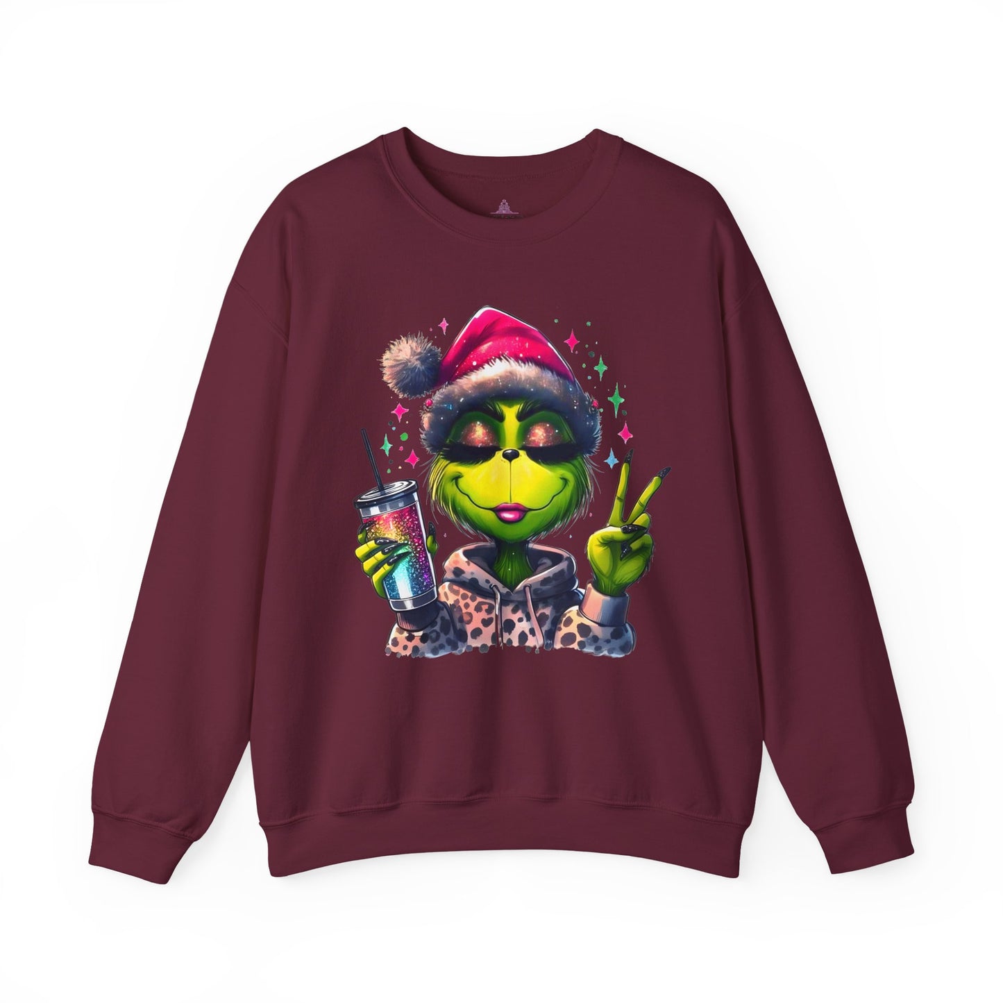 Lady Grinch Christmas Crewneck Sweatshirt