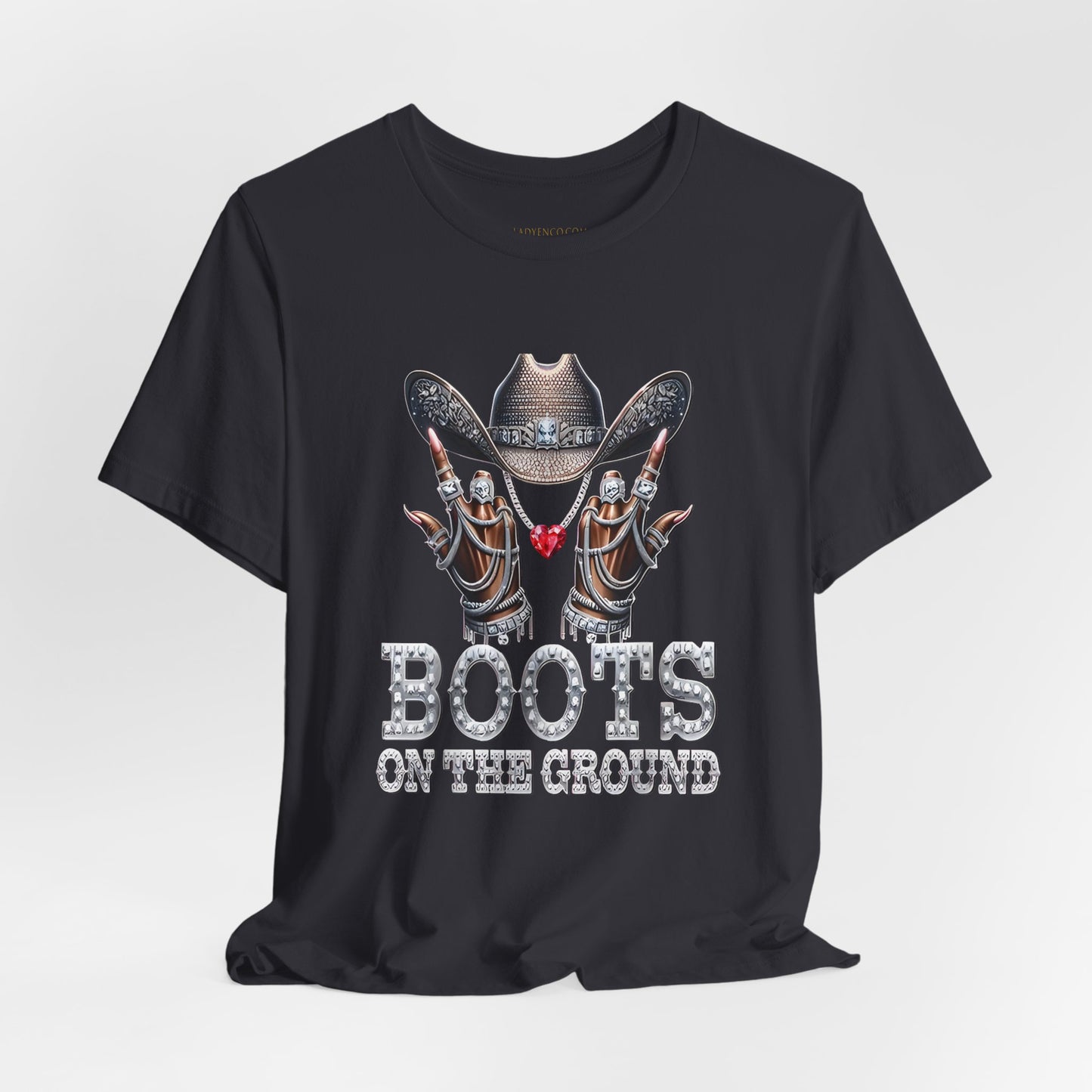 Cowboy Tee | "Boots on the Ground" Design | Perfect Gift for Country Music Lovers, Western Fashion, Casual Wear, [...]