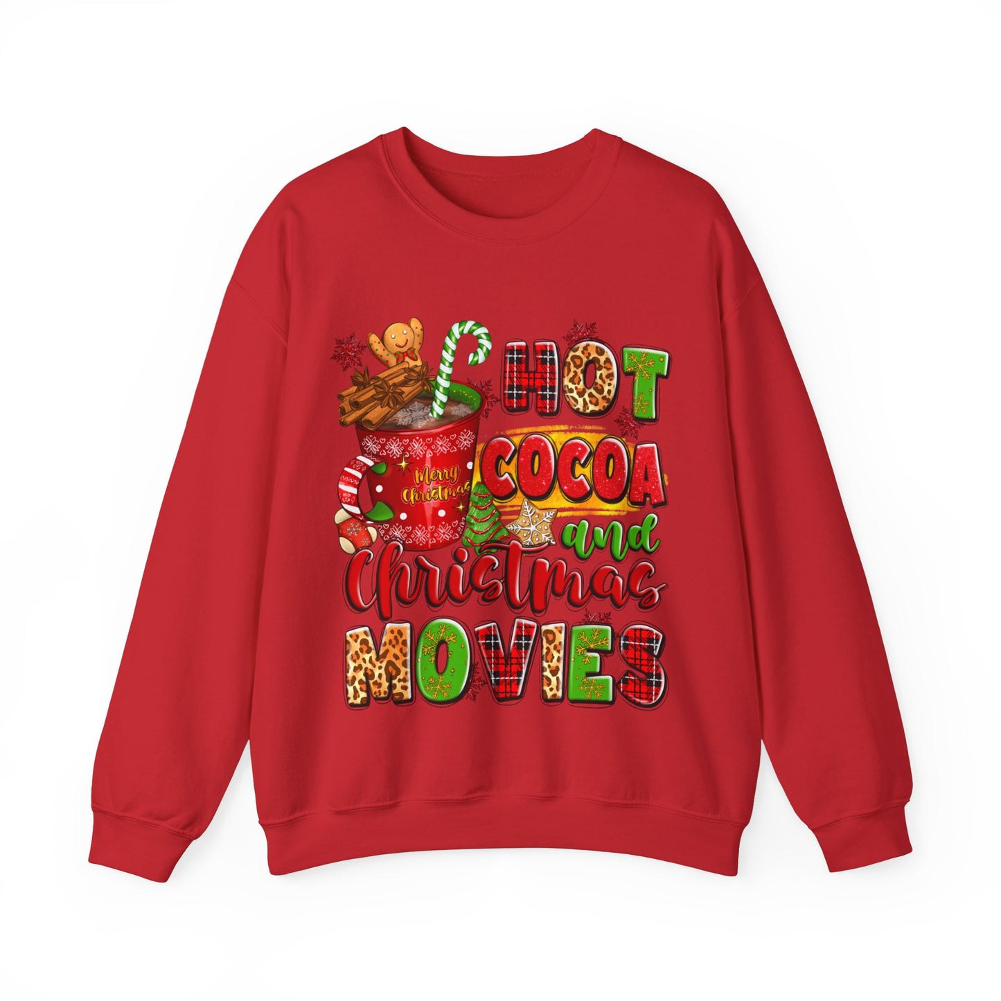 Hot Cocoa and Christmas Movies Unisex Heavy Blend™ Crewneck Sweatshirt