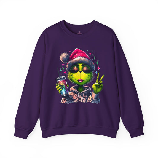 Lady Grinch Christmas Crewneck Sweatshirt
