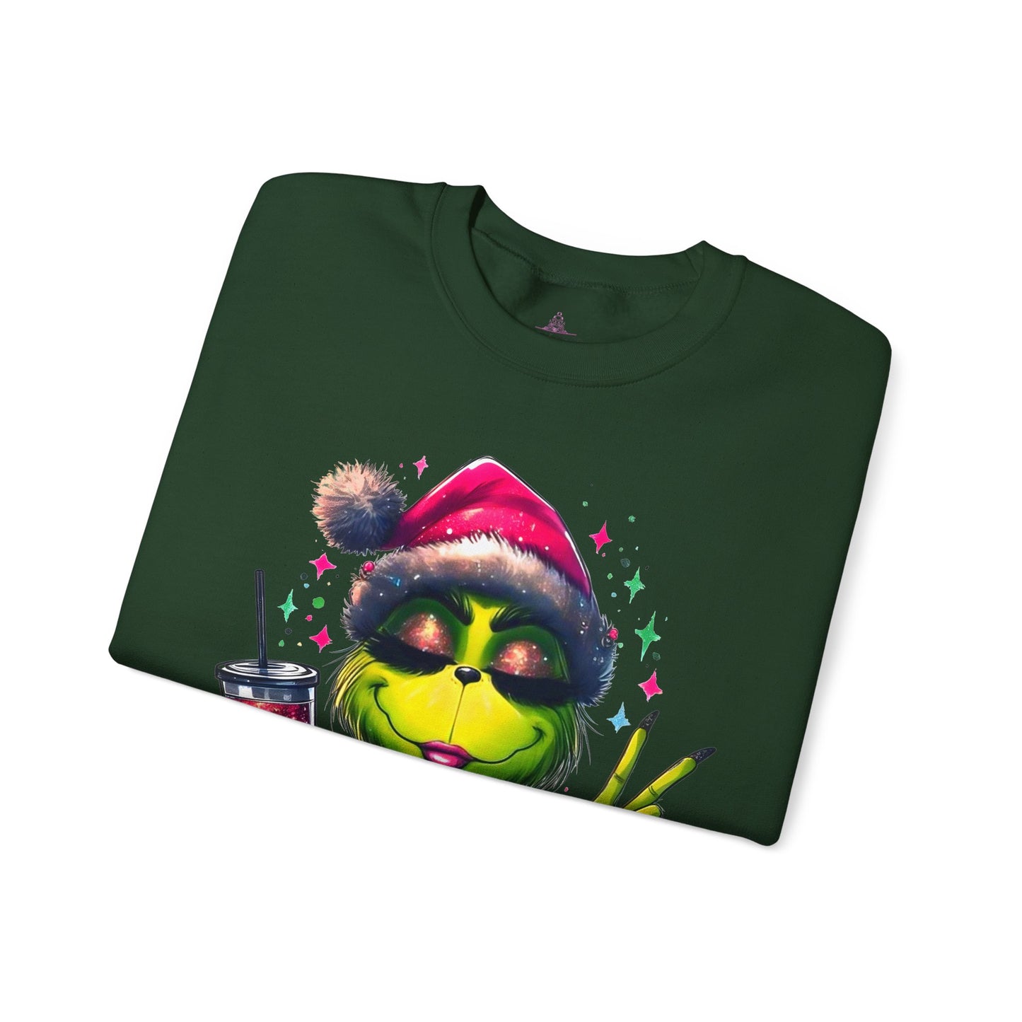 Lady Grinch Christmas Crewneck Sweatshirt