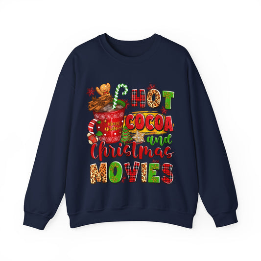 Hot Cocoa and Christmas Movies Unisex Heavy Blend™ Crewneck Sweatshirt