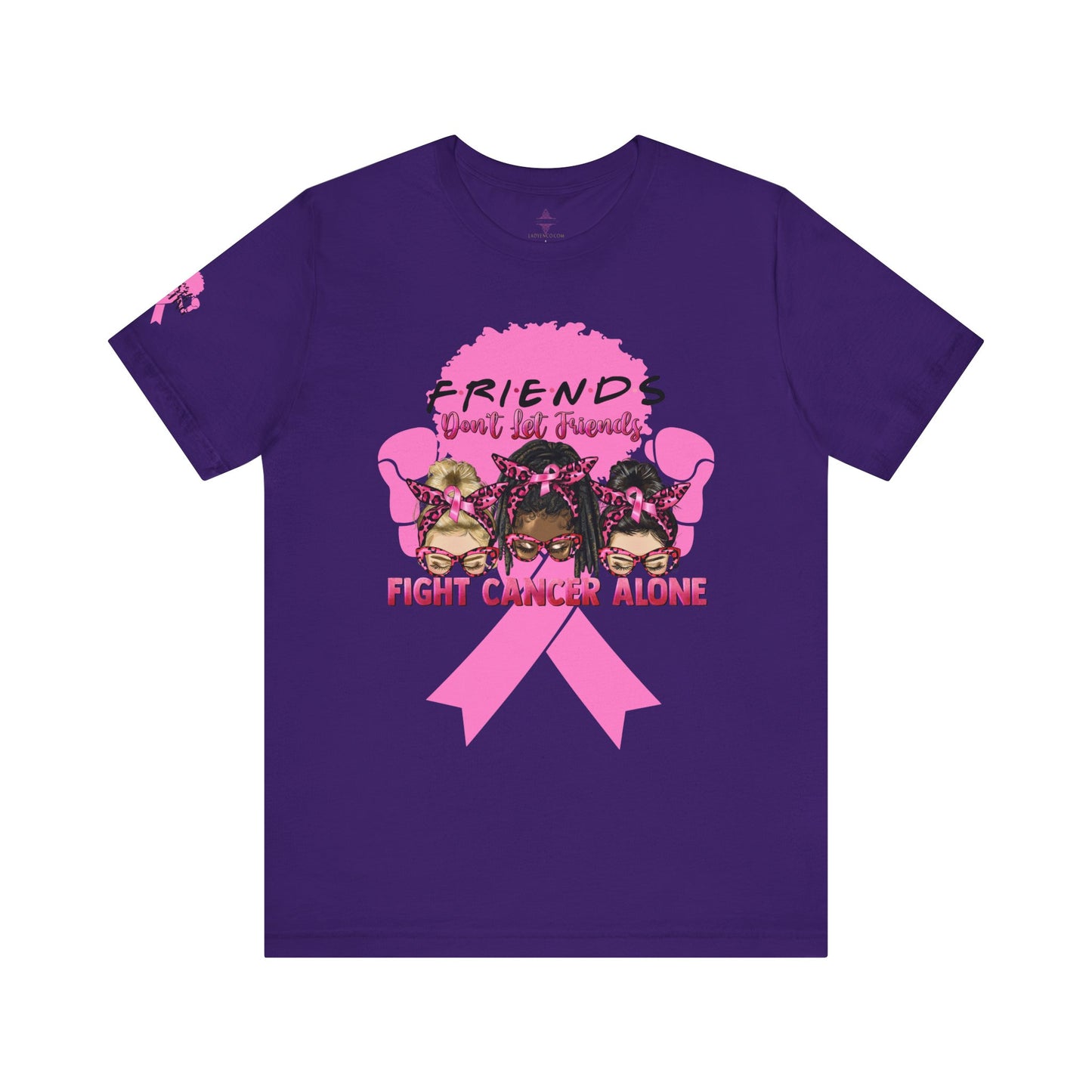 Breast Cancer Awareness Tshirt with Pink Ribbon Boxer