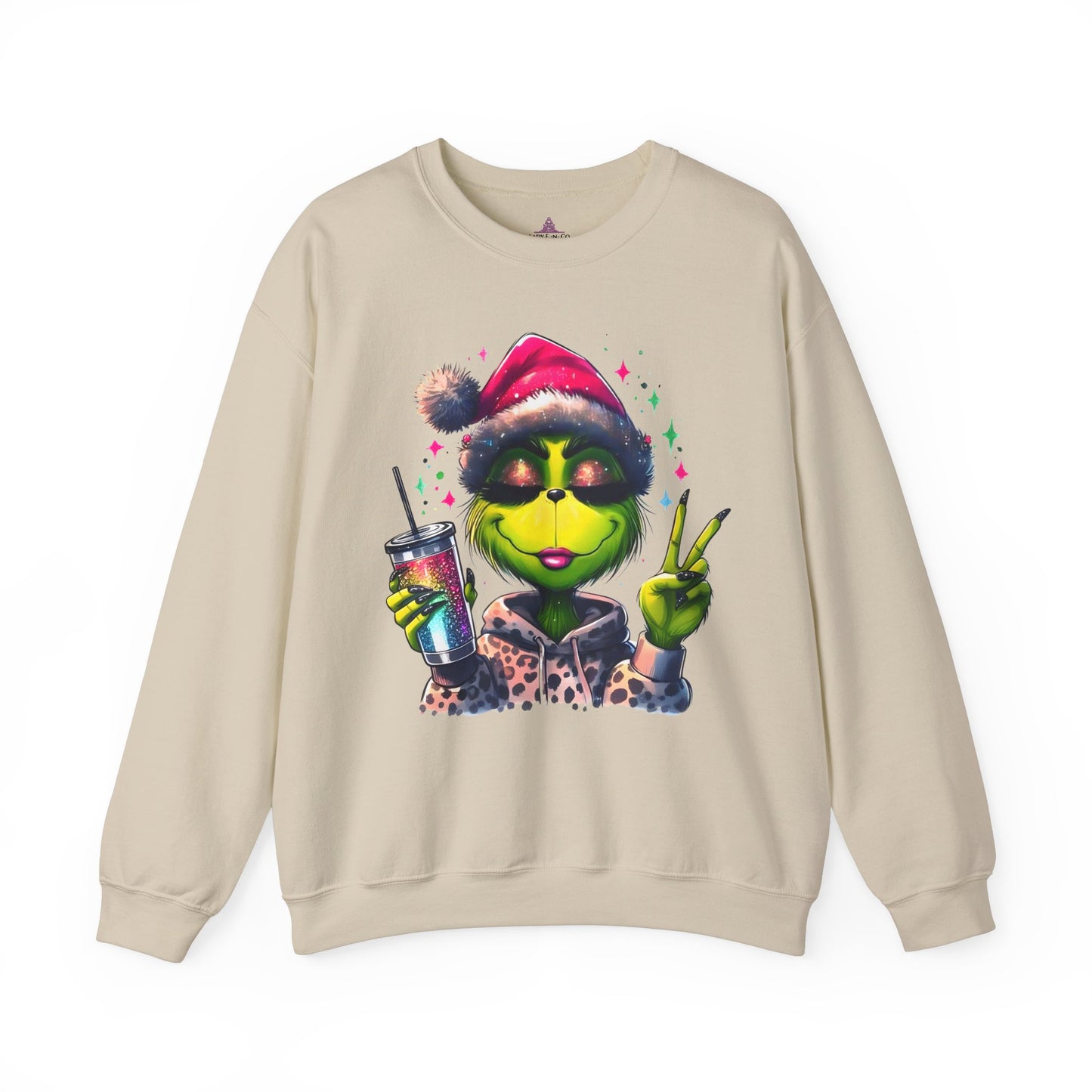 Lady Grinch Christmas Crewneck Sweatshirt