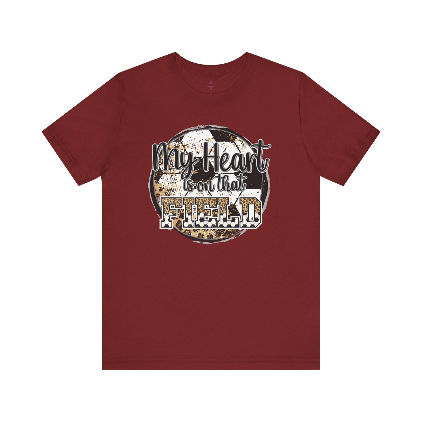Soccer Mom Tshirt with message My Heart is on that field