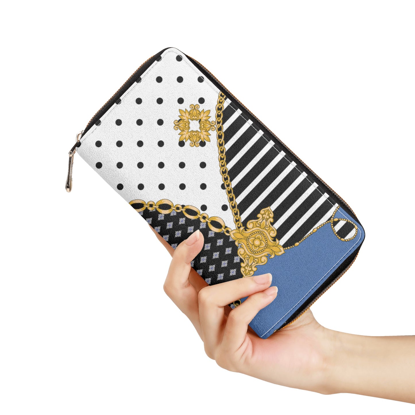 Leather Zipper Wallet- Samantha