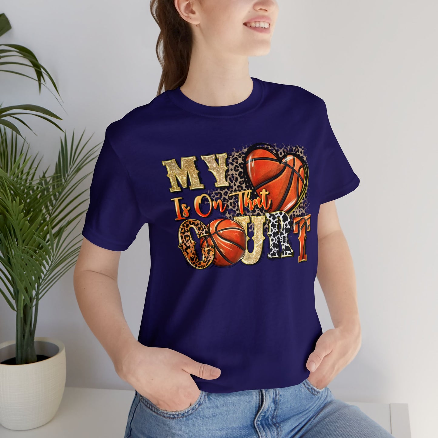 My Heart is on that Court Basketball Tshirt