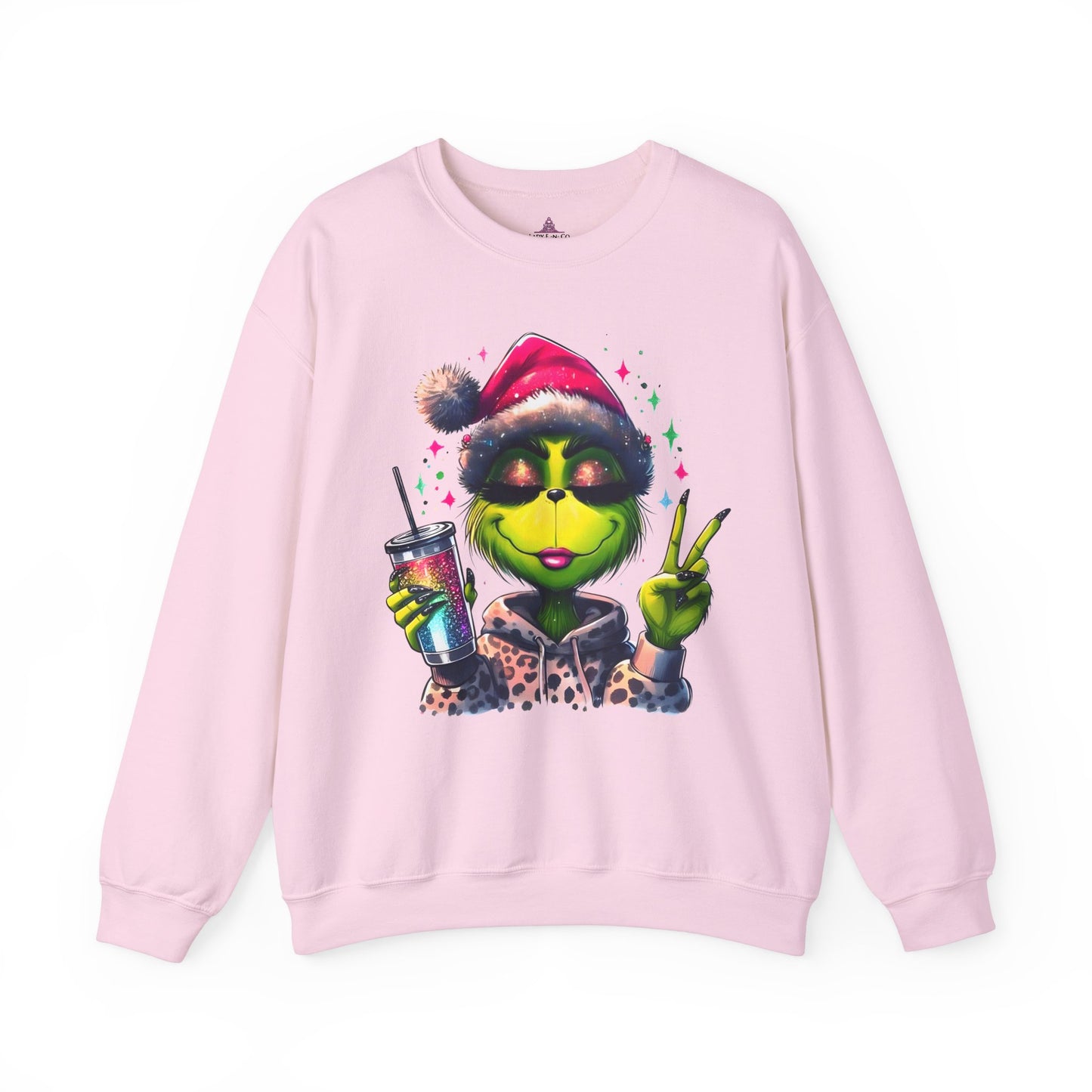 Lady Grinch Christmas Crewneck Sweatshirt