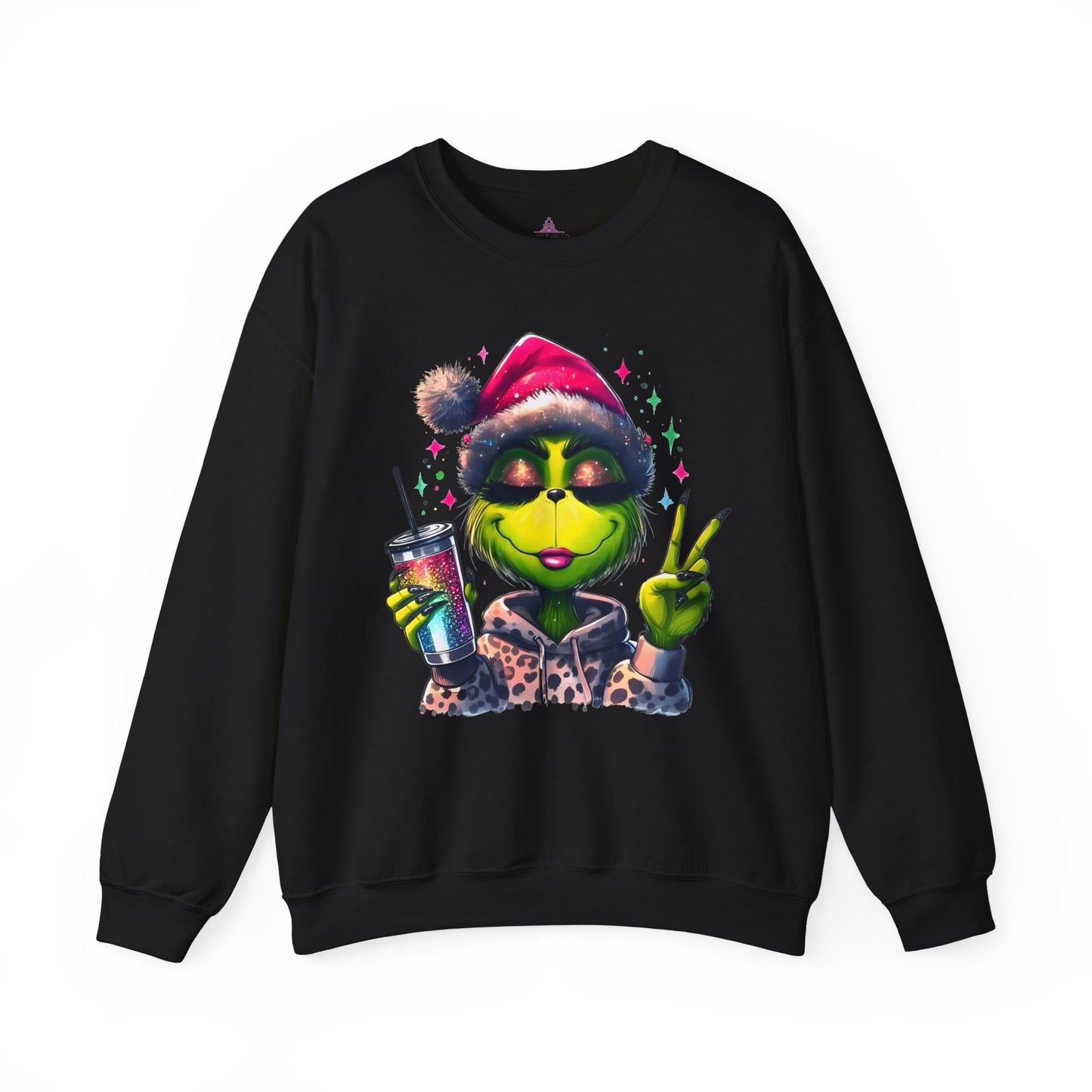 Lady Grinch Christmas Crewneck Sweatshirt