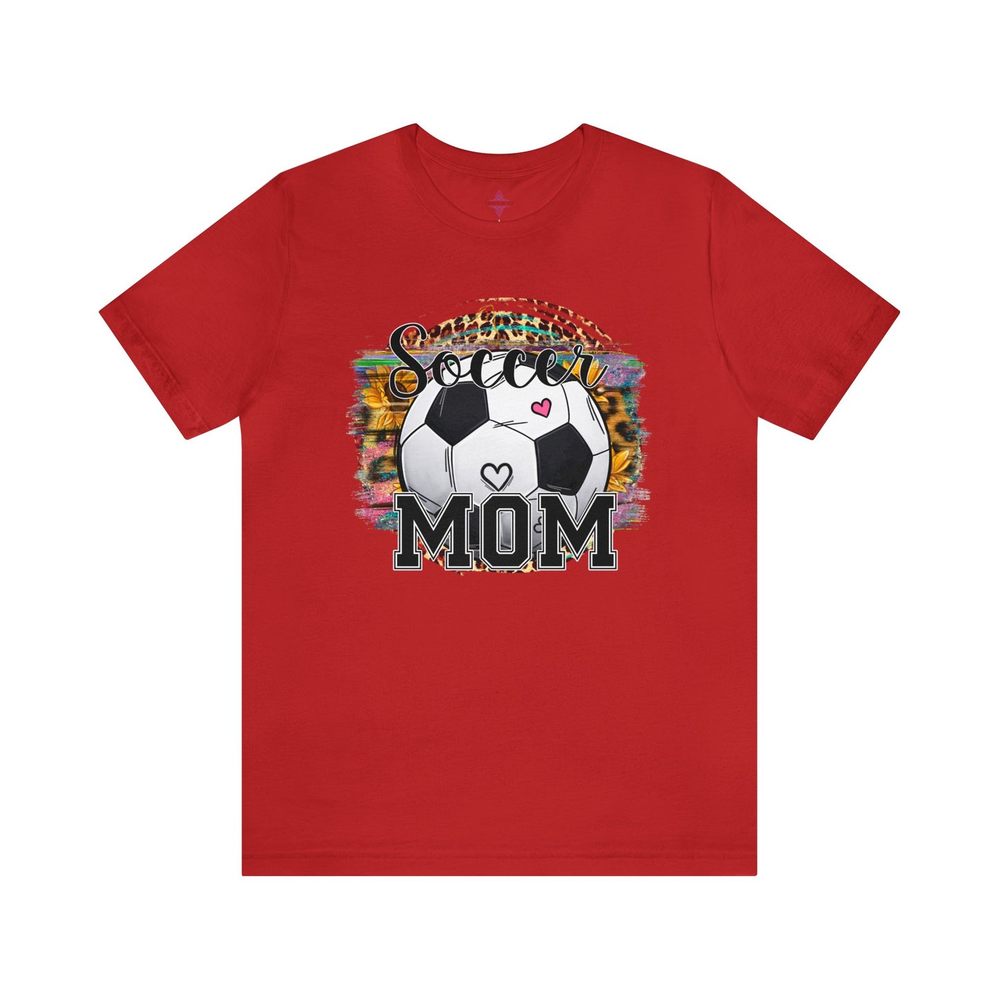 Soccer Mom Tshirt with colorful background