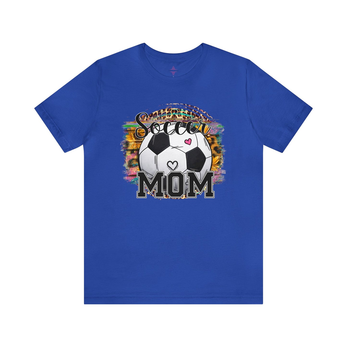 Soccer Mom Tshirt with colorful background