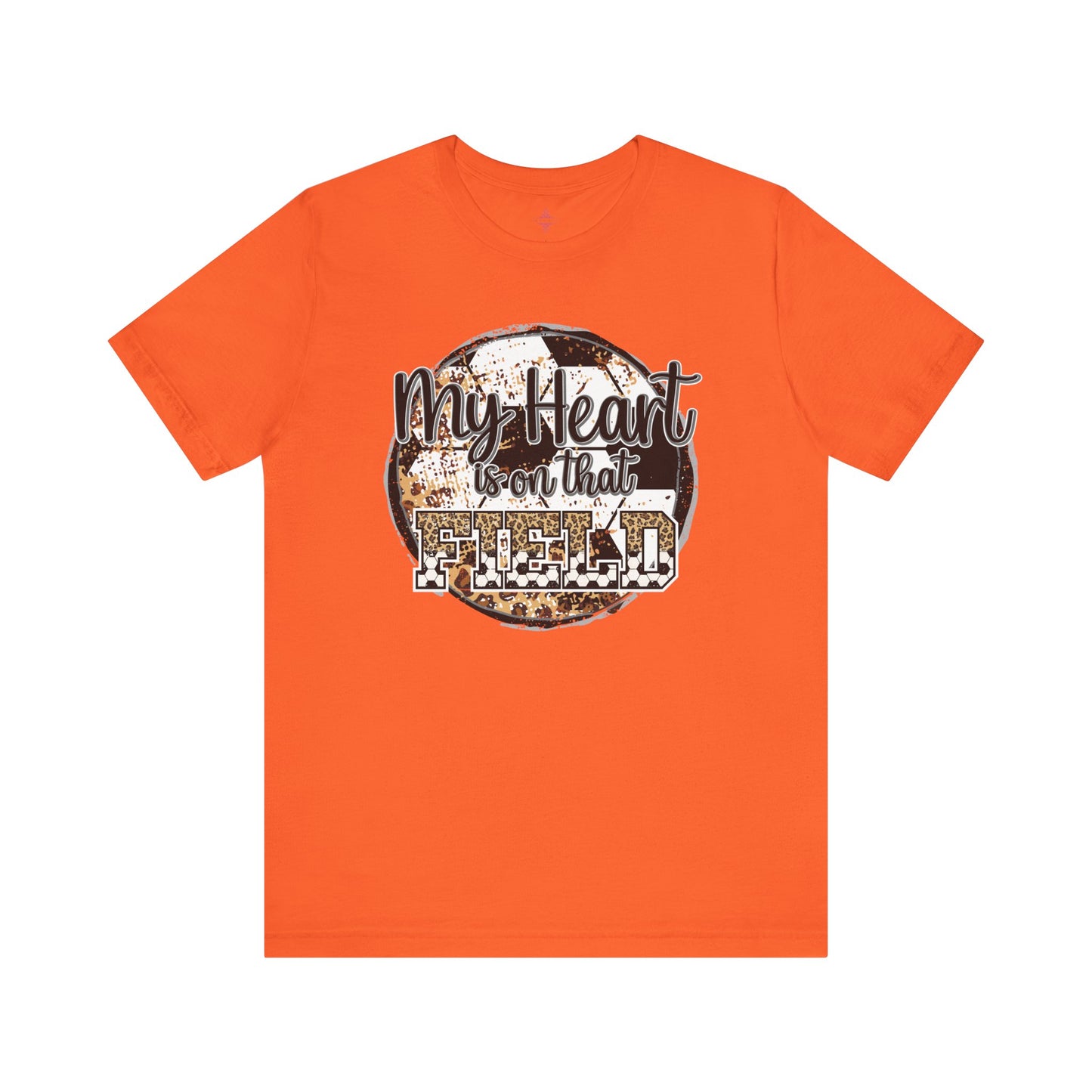 Soccer Mom Tshirt with message My Heart is on that field