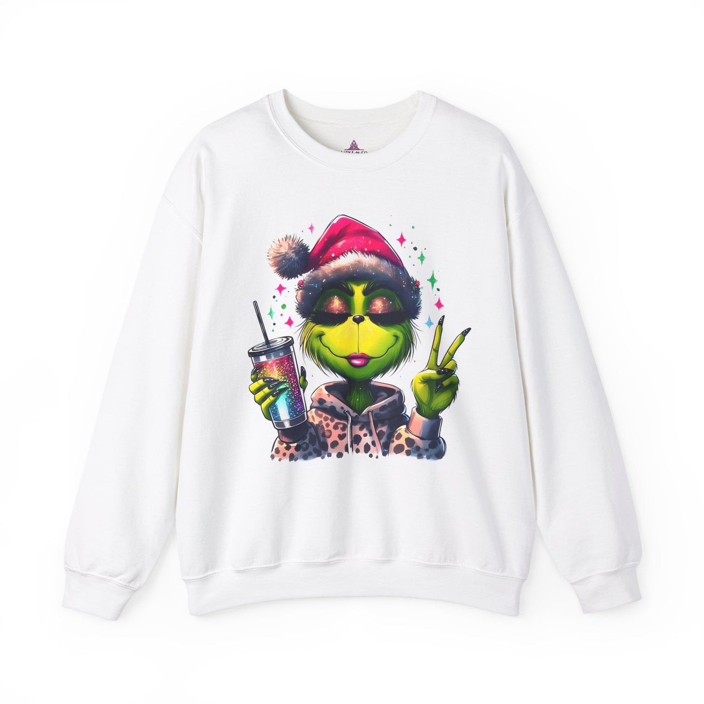 Lady Grinch Christmas Crewneck Sweatshirt