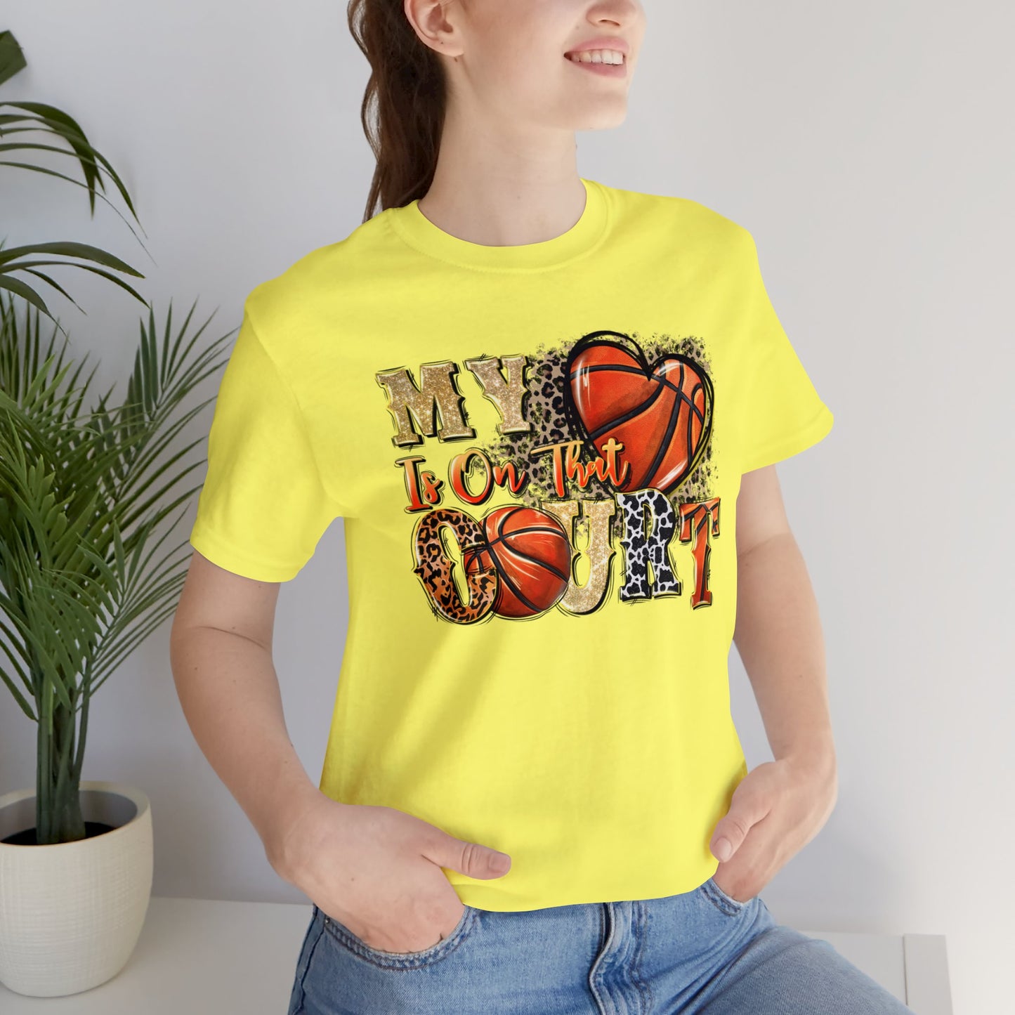 My Heart is on that Court Basketball Tshirt