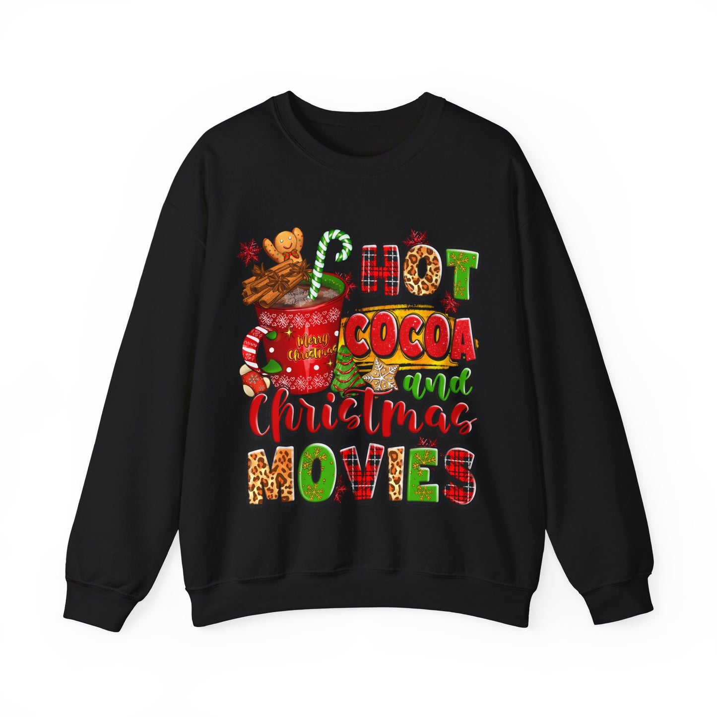 Hot Cocoa and Christmas Movies Unisex Heavy Blend™ Crewneck Sweatshirt