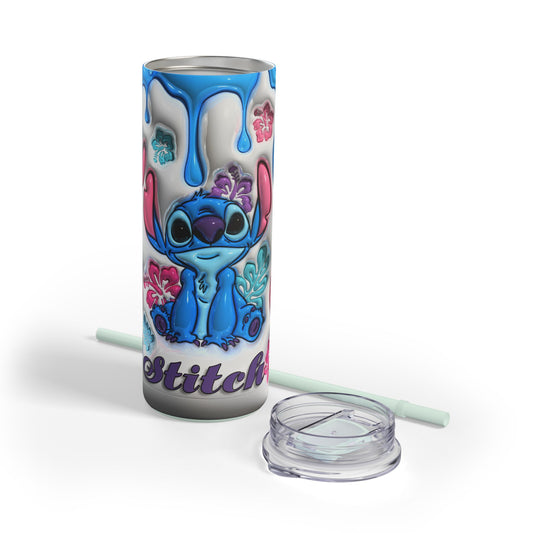 Cute Stitch Tumbler, Cartoon Travel Mug, Summer Party Drinkware, Fan Gift, Colorful Insulated Cup