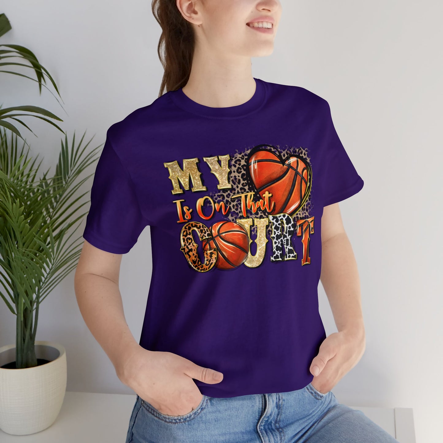 My Heart is on that Court Basketball Tshirt