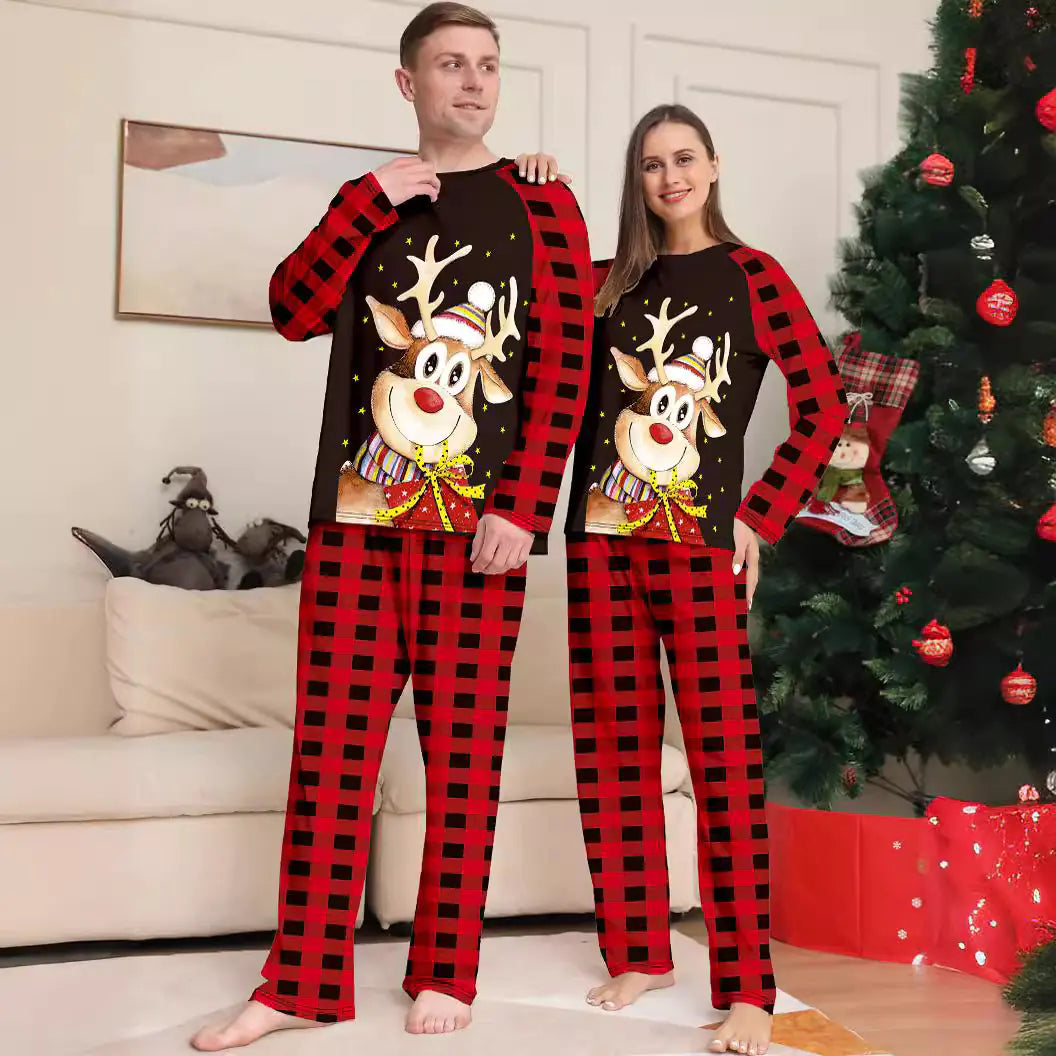 Festive Deer Family Sleepwear Set