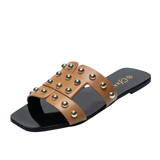 Chic Rivet Slip-Ons for Women