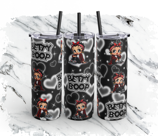 Valentine Betty Boop Matte Tumbler