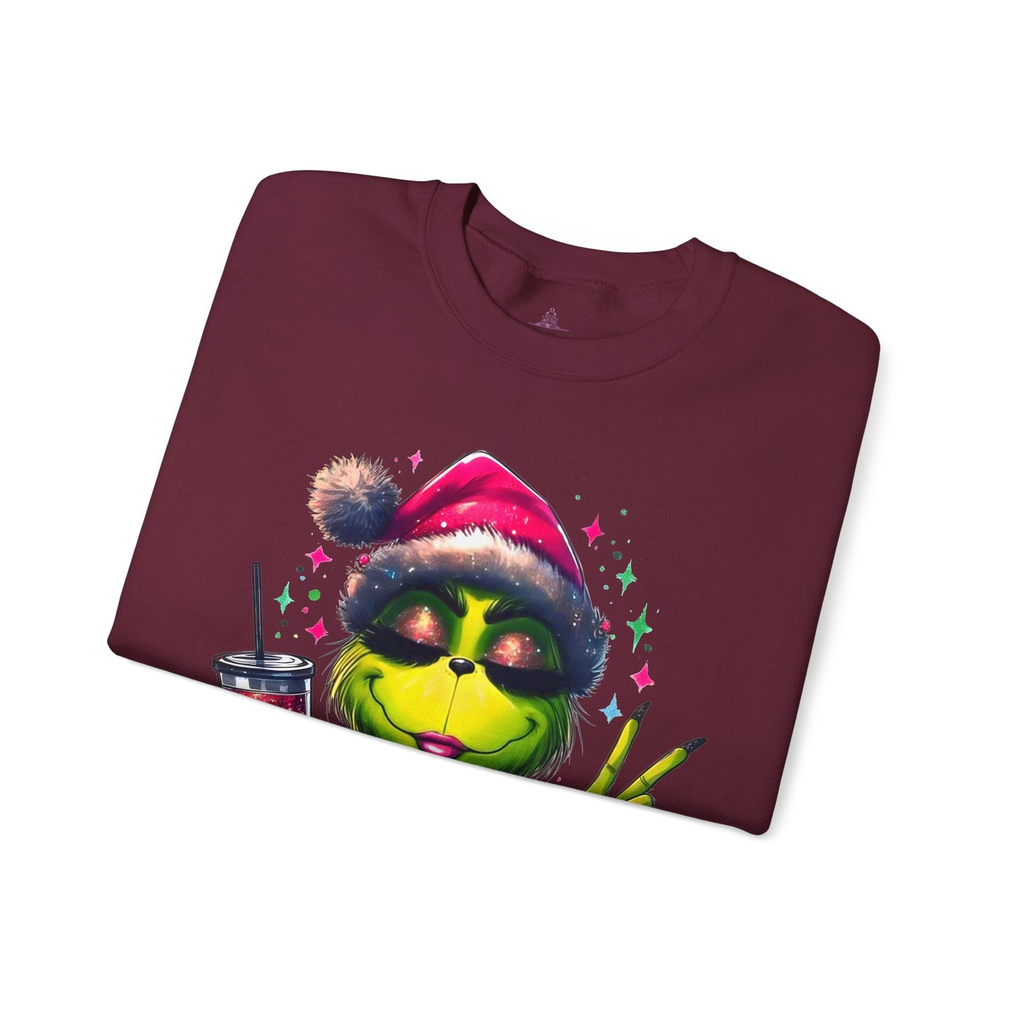 Lady Grinch Christmas Crewneck Sweatshirt