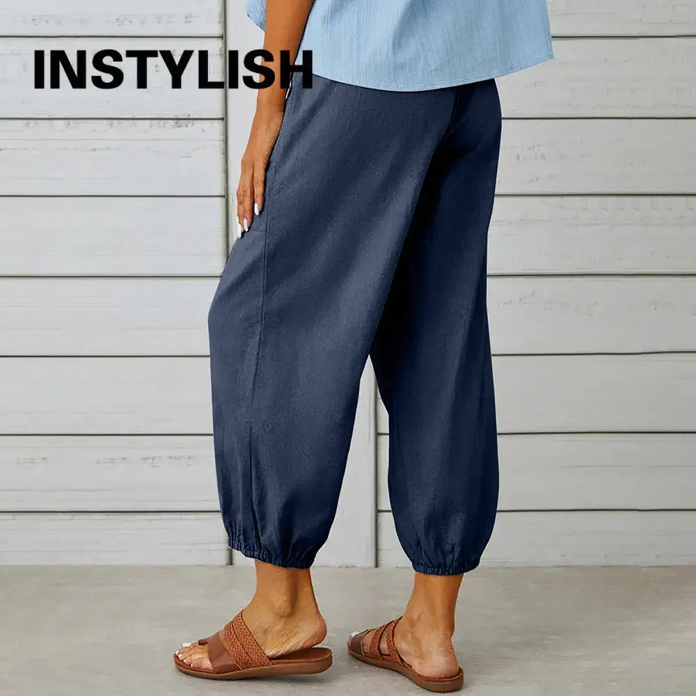 Women High Waist Wide Leg Pants