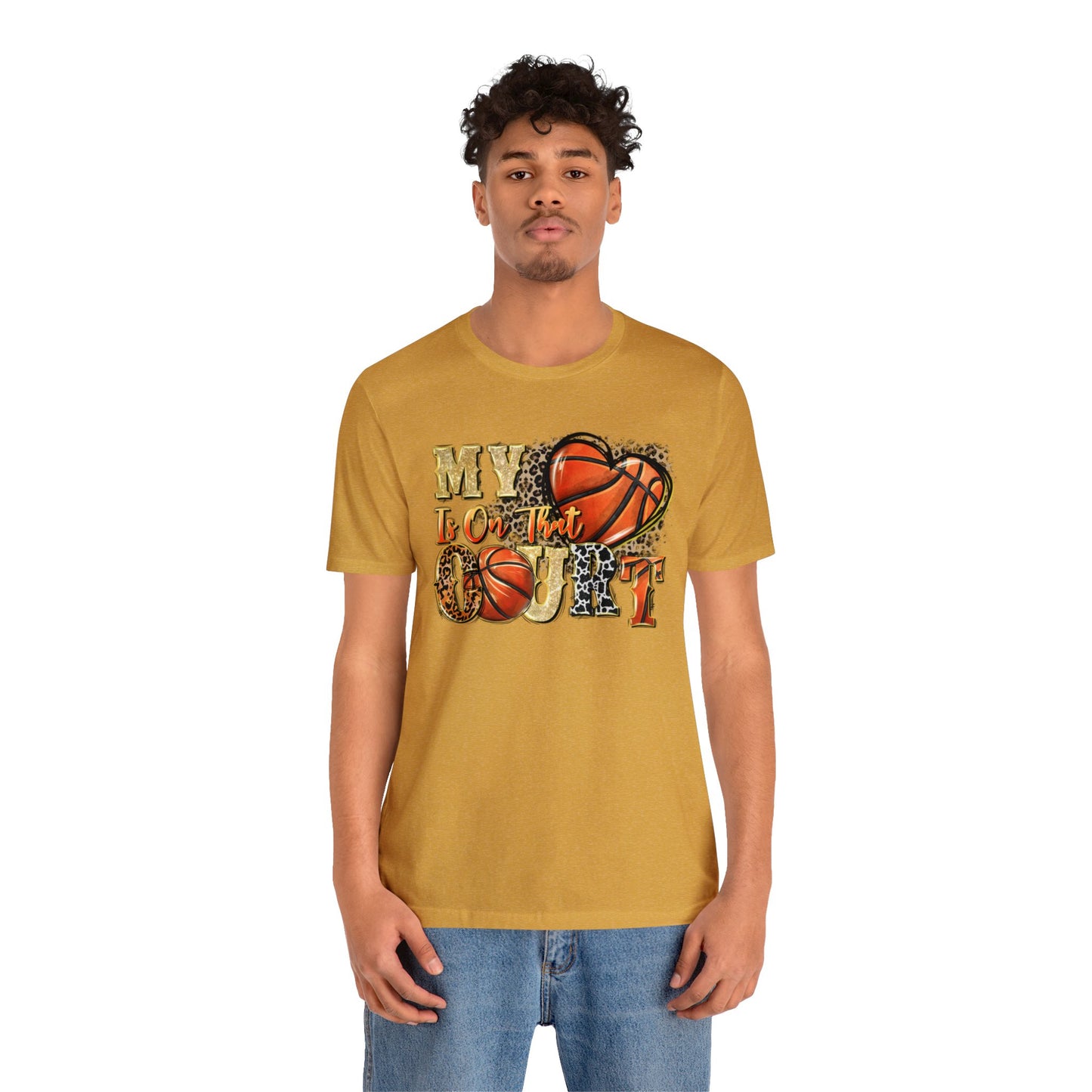 My Heart is on that Court Basketball Tshirt