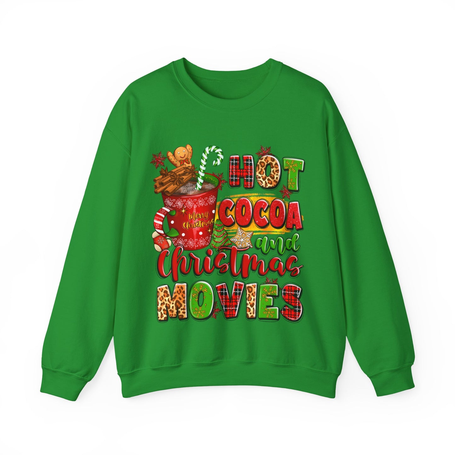 Hot Cocoa and Christmas Movies Unisex Heavy Blend™ Crewneck Sweatshirt