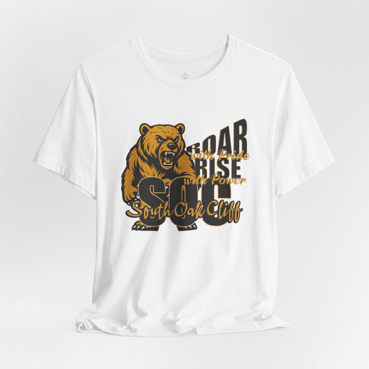 Bold South Oak Cliff Golden Bear Tshirt Match your tumbler - "Roar with Pride, Rise with Power", Fun Graphic Tee, Casual Wear, Gift for Students, Team Spirit Apparel, Bear Lover Shirt