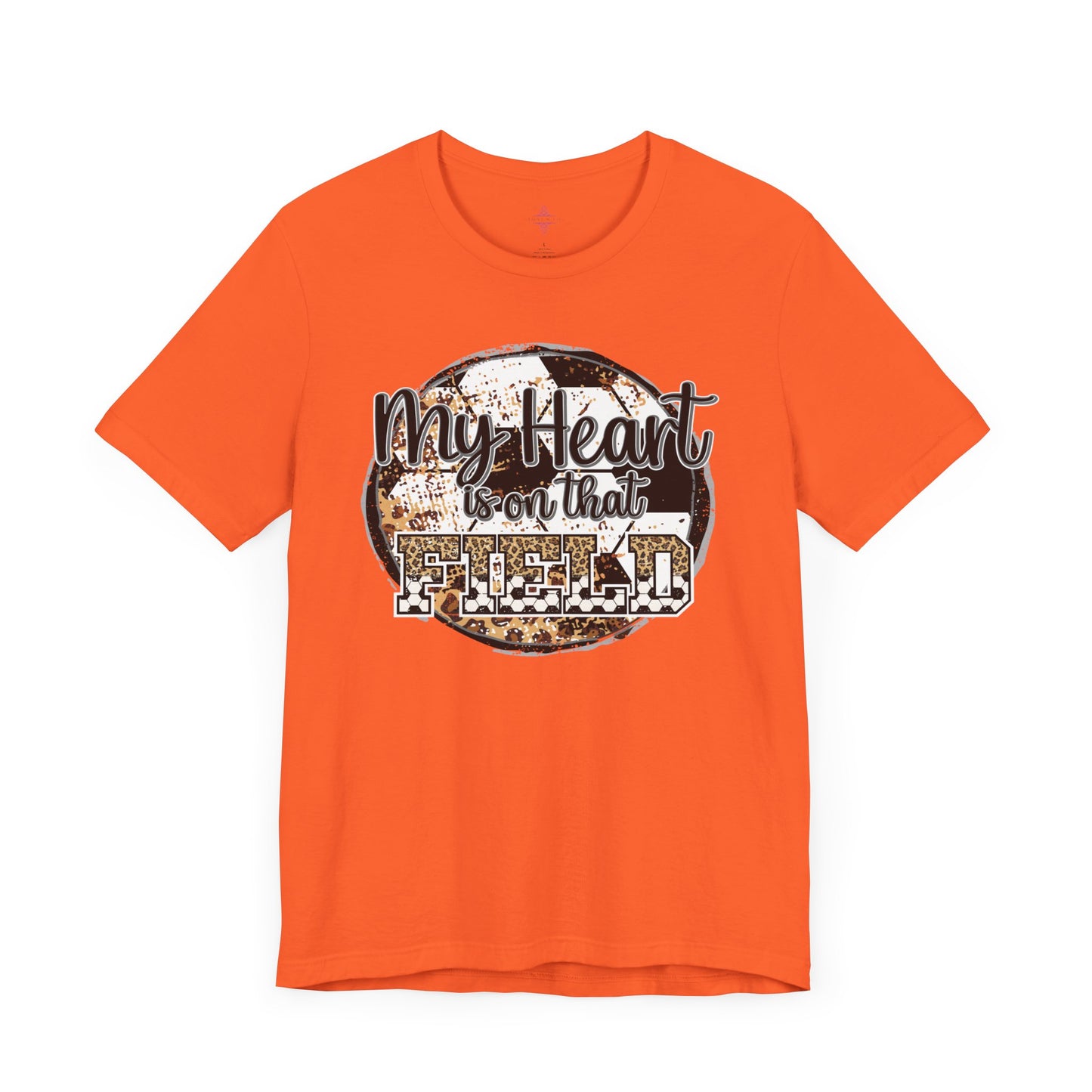 Soccer Mom Tshirt with message My Heart is on that field
