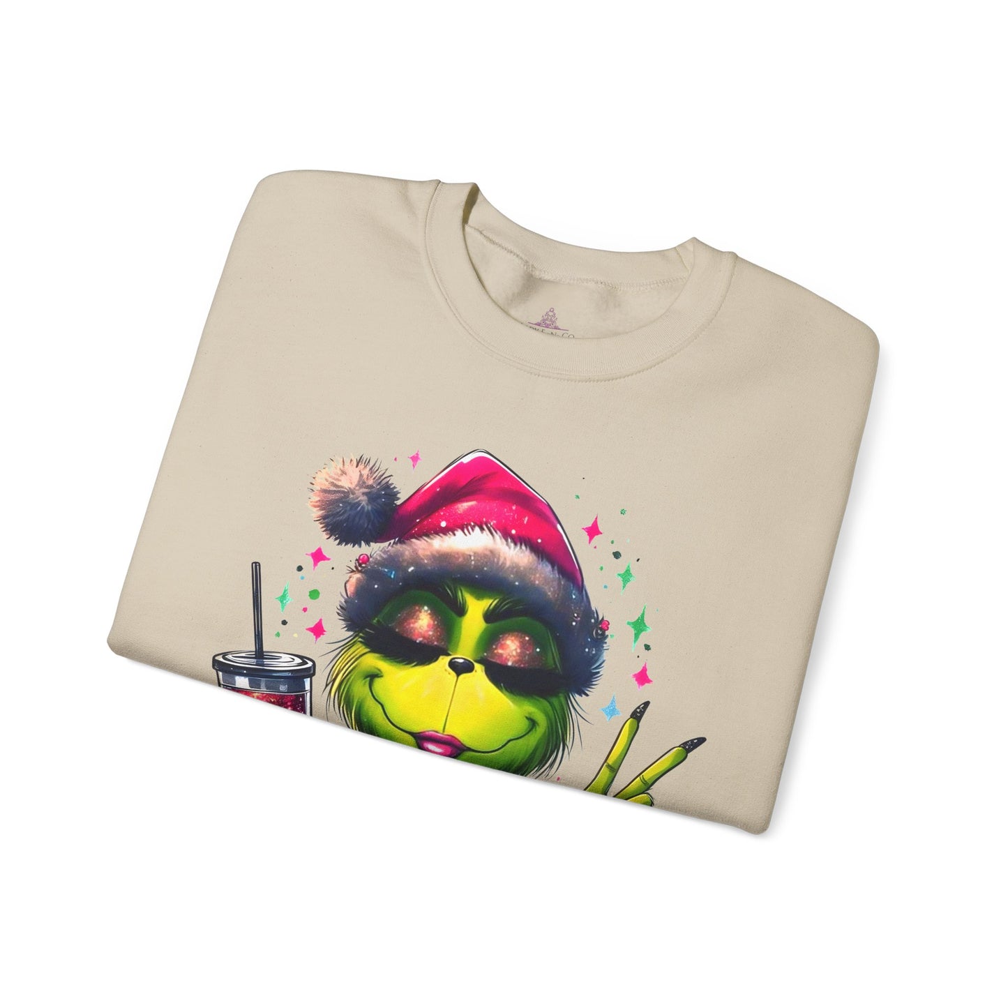 Lady Grinch Christmas Crewneck Sweatshirt