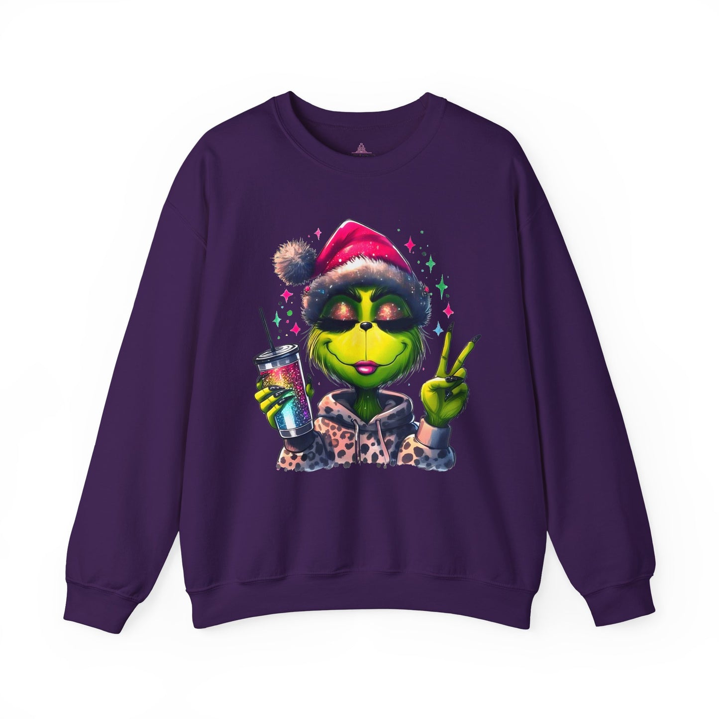 Lady Grinch Christmas Crewneck Sweatshirt