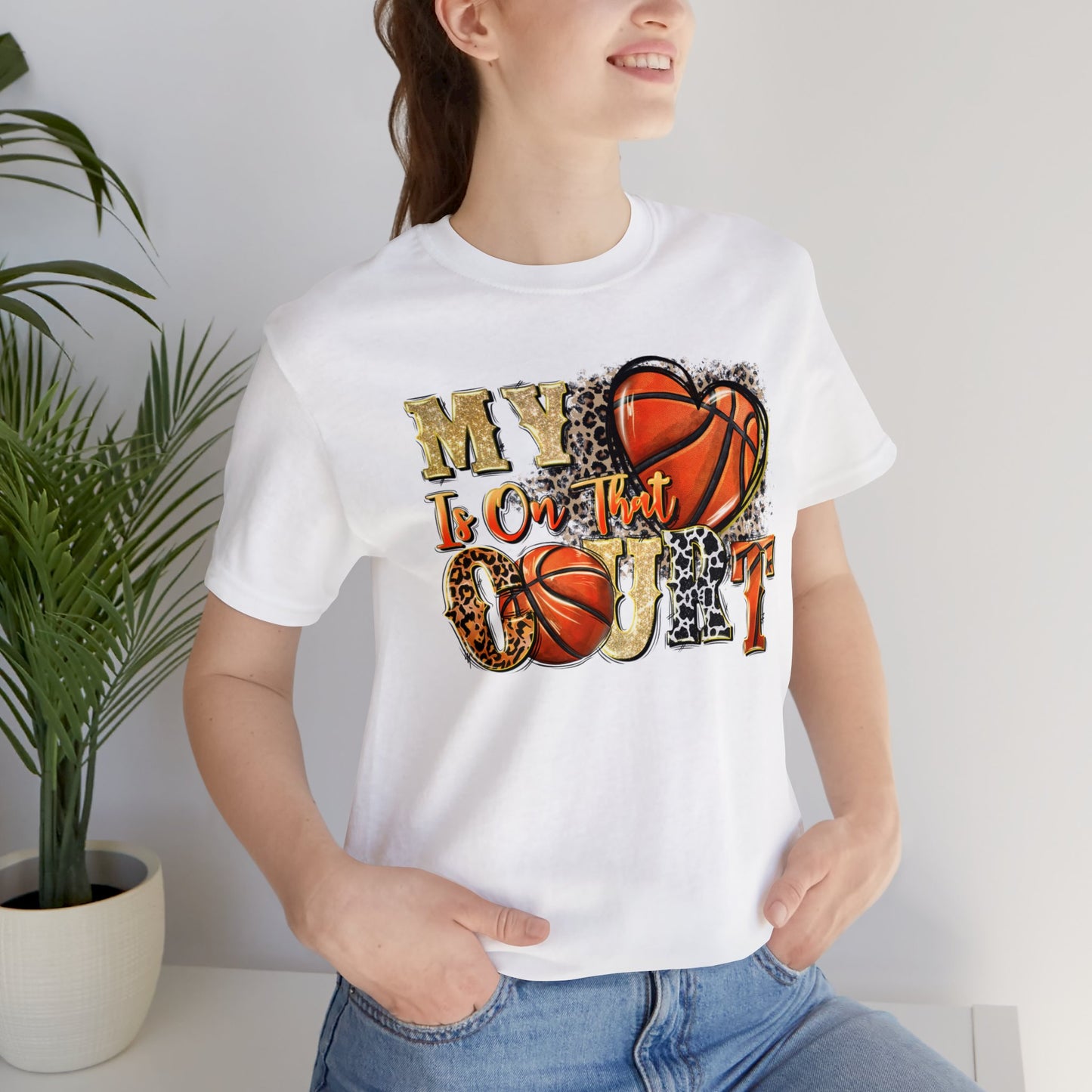 My Heart is on that Court Basketball Tshirt