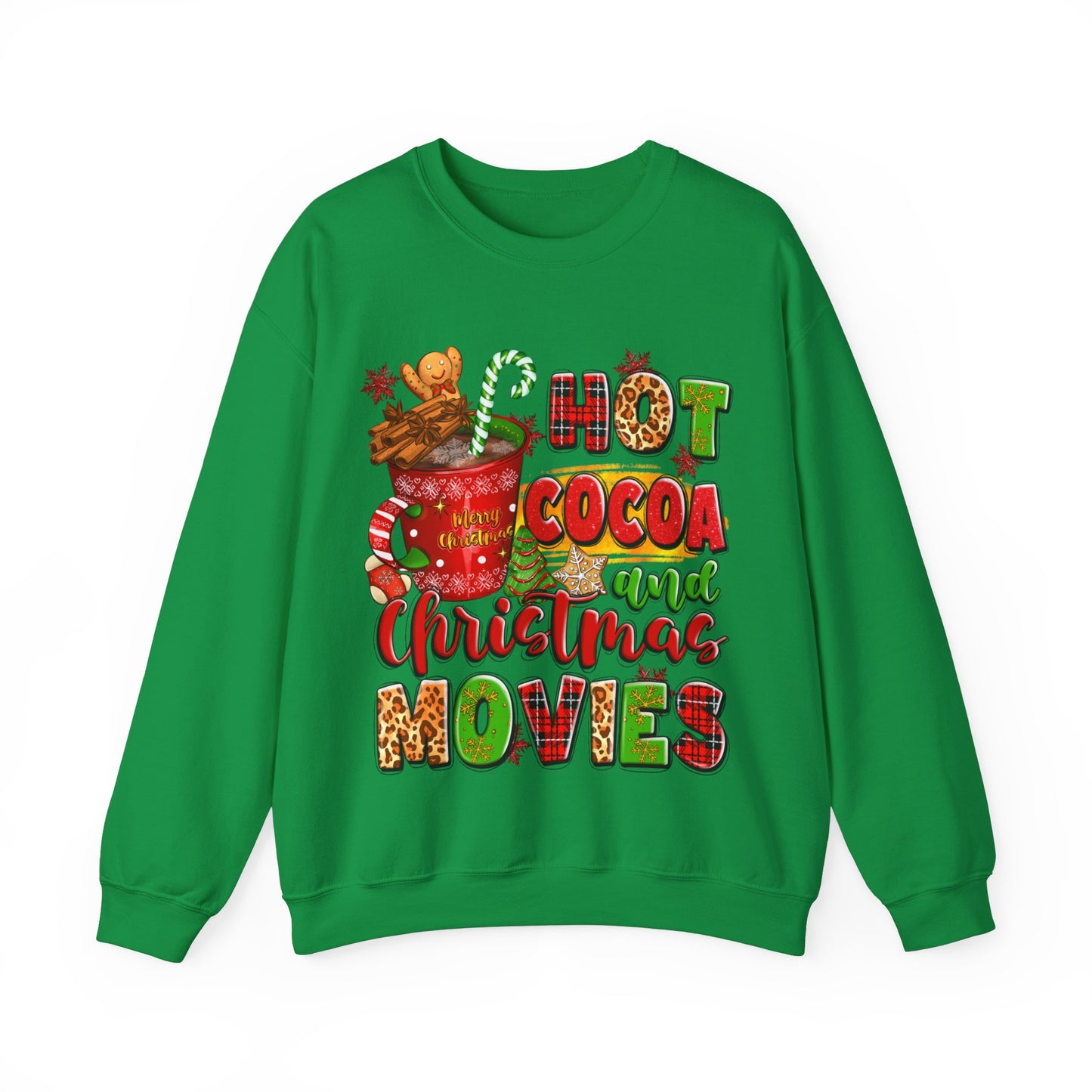 Hot Cocoa and Christmas Movies Unisex Heavy Blend™ Crewneck Sweatshirt