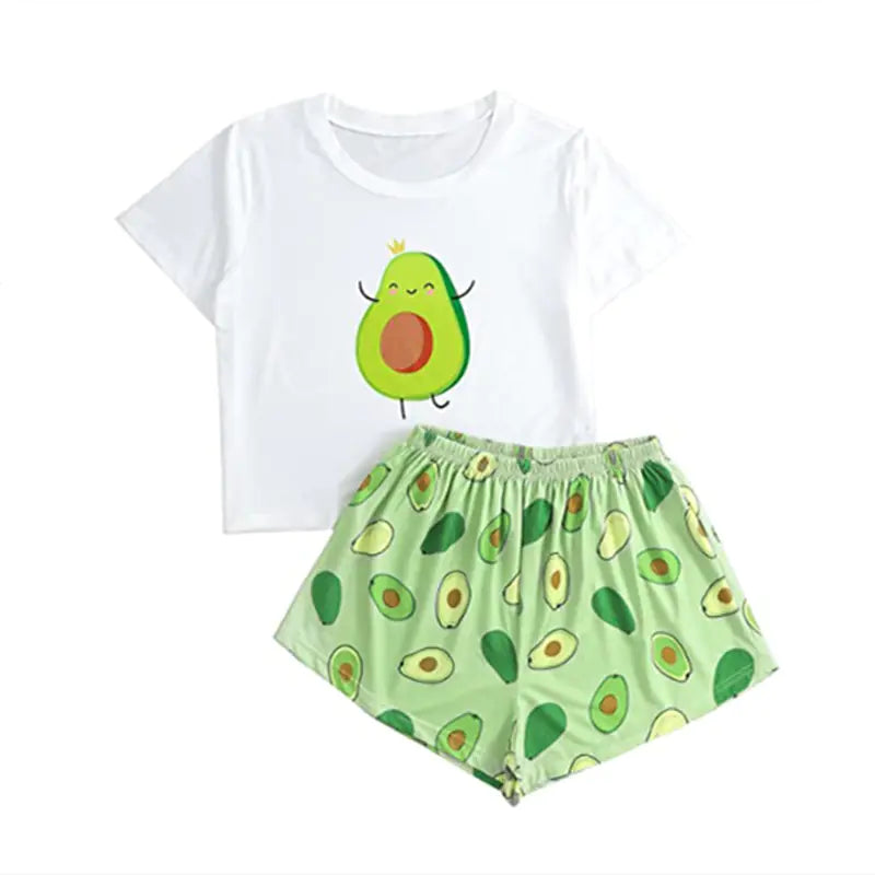 Chic Avocado Short-Sleeve Pajama Kit