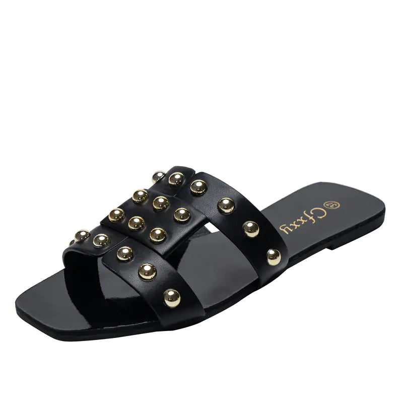 Chic Rivet Slip-Ons for Women