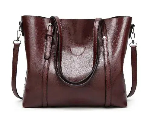 Retro Designer Large Capacity Women's Tote Bag Soft PU Leather