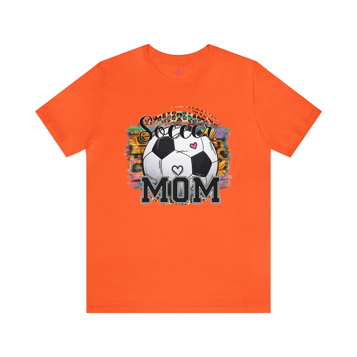 Soccer Mom Tshirt with colorful background