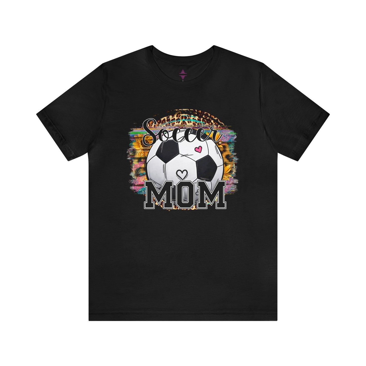 Soccer Mom Tshirt with colorful background
