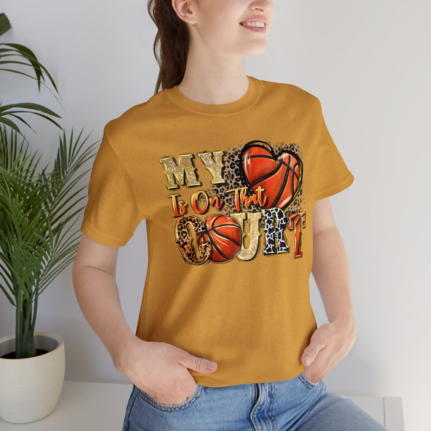 My Heart is on that Court Basketball Tshirt