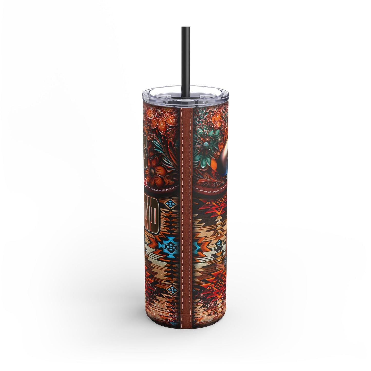 Vibrant Slim Tumbler with Betty Cowgirl Design | 20oz Travel Mug | Perfect for Gifting, Outdoor Adventures, Coffee Lovers, and Parties