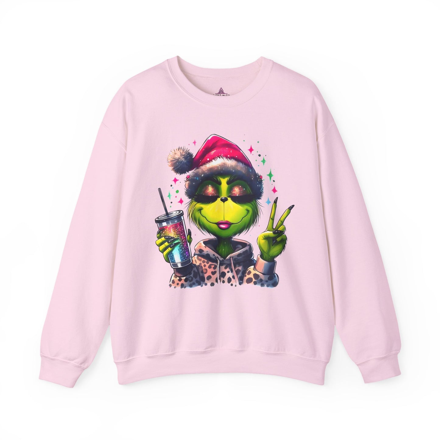 Lady Grinch Christmas Crewneck Sweatshirt