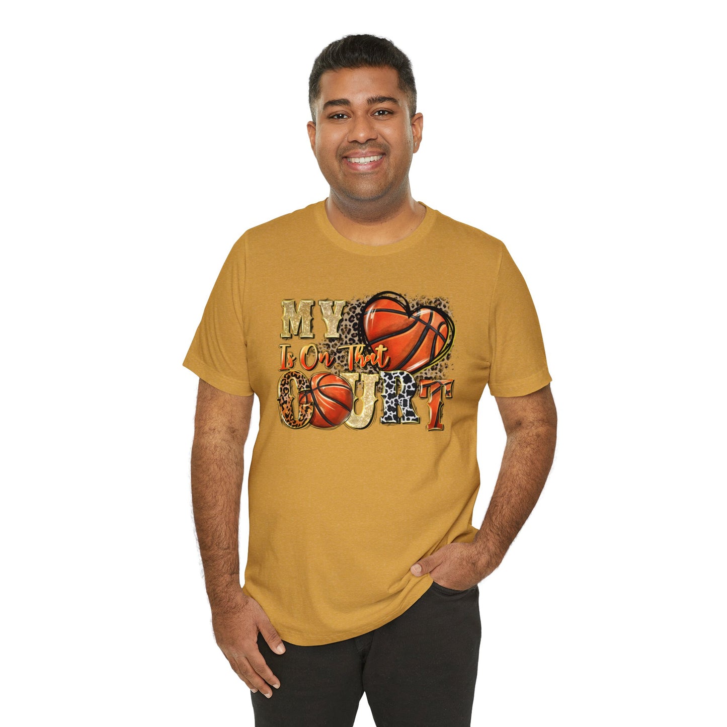 My Heart is on that Court Basketball Tshirt